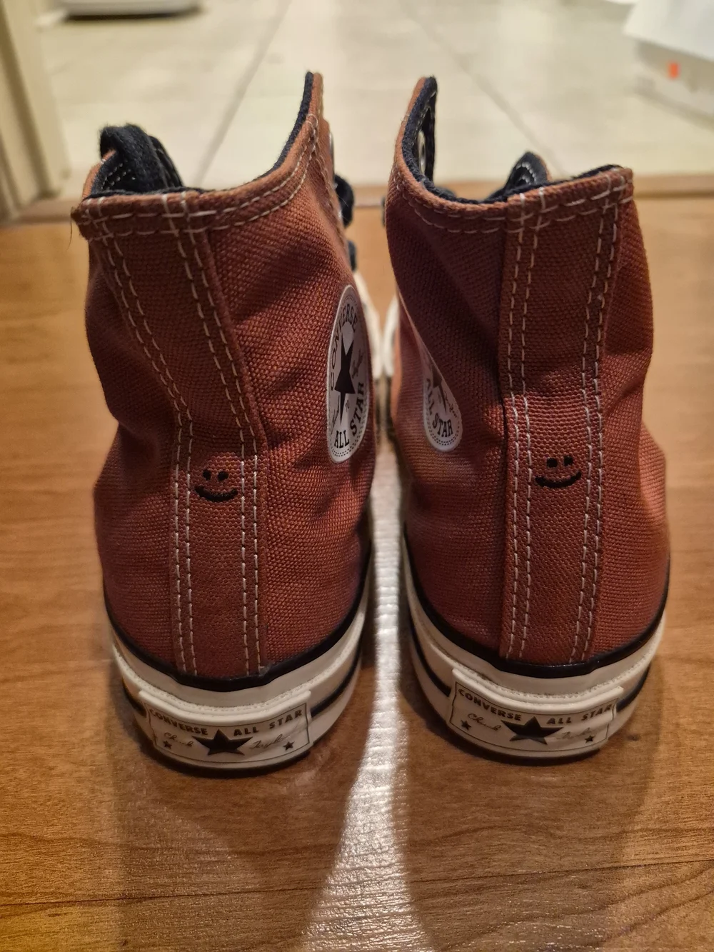 Converse All Star Rust Canvas High-Top Sneakers with Black Laces